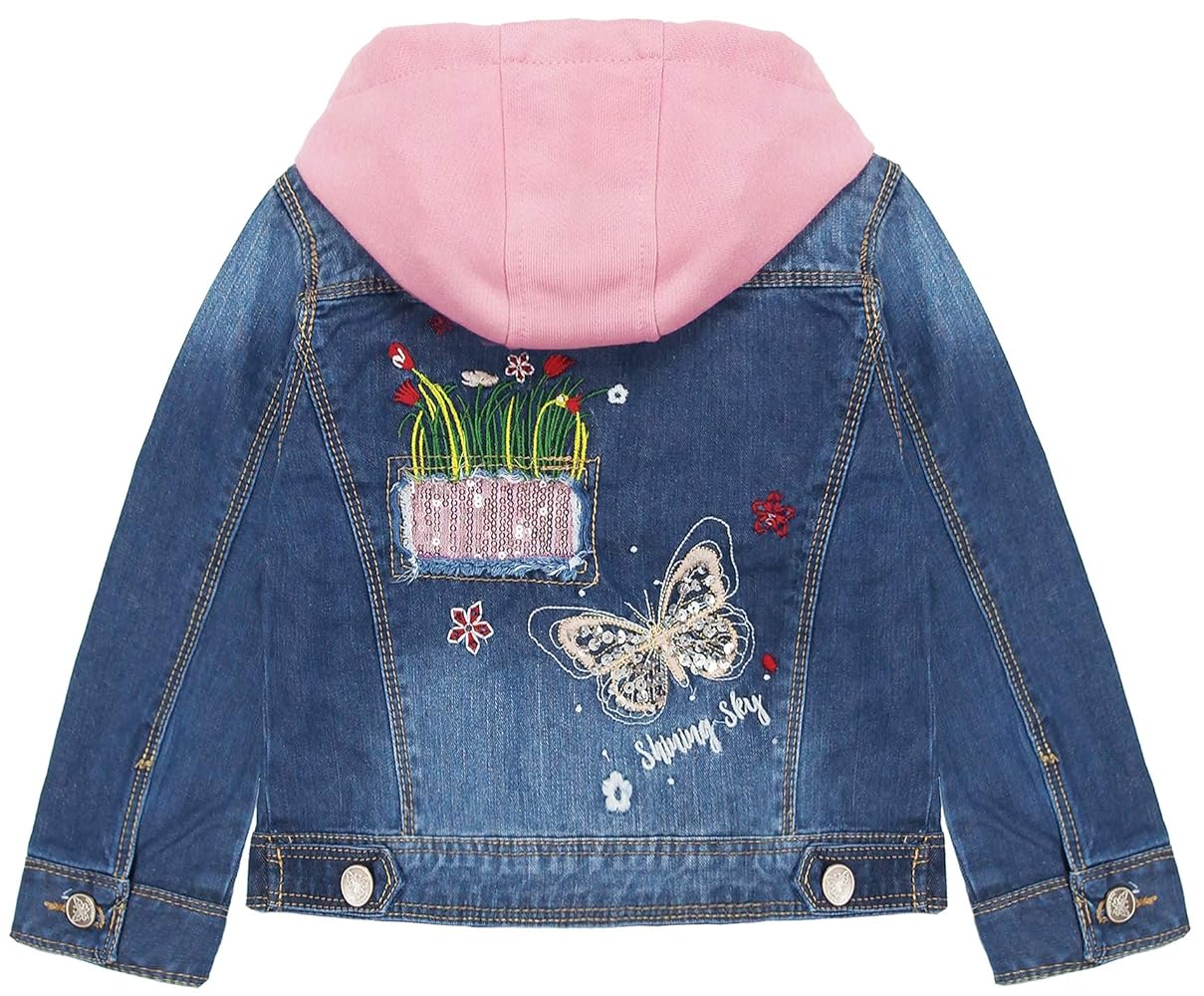 Amazon.com: KIDSCOOL SPACE Little Girl Hooded Jean Jacket